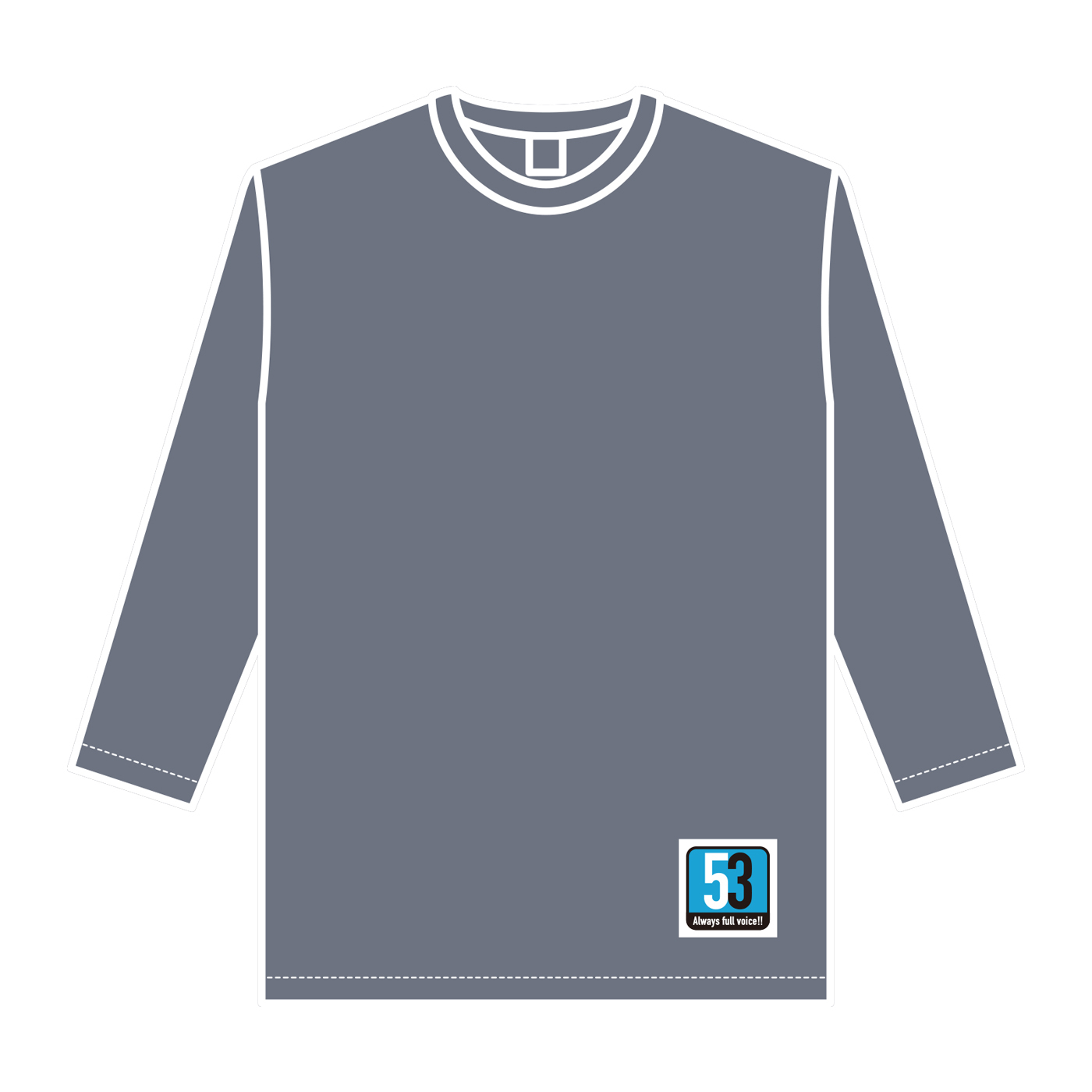 53 Always full voice!!Tシャツ(ダークグレイ)